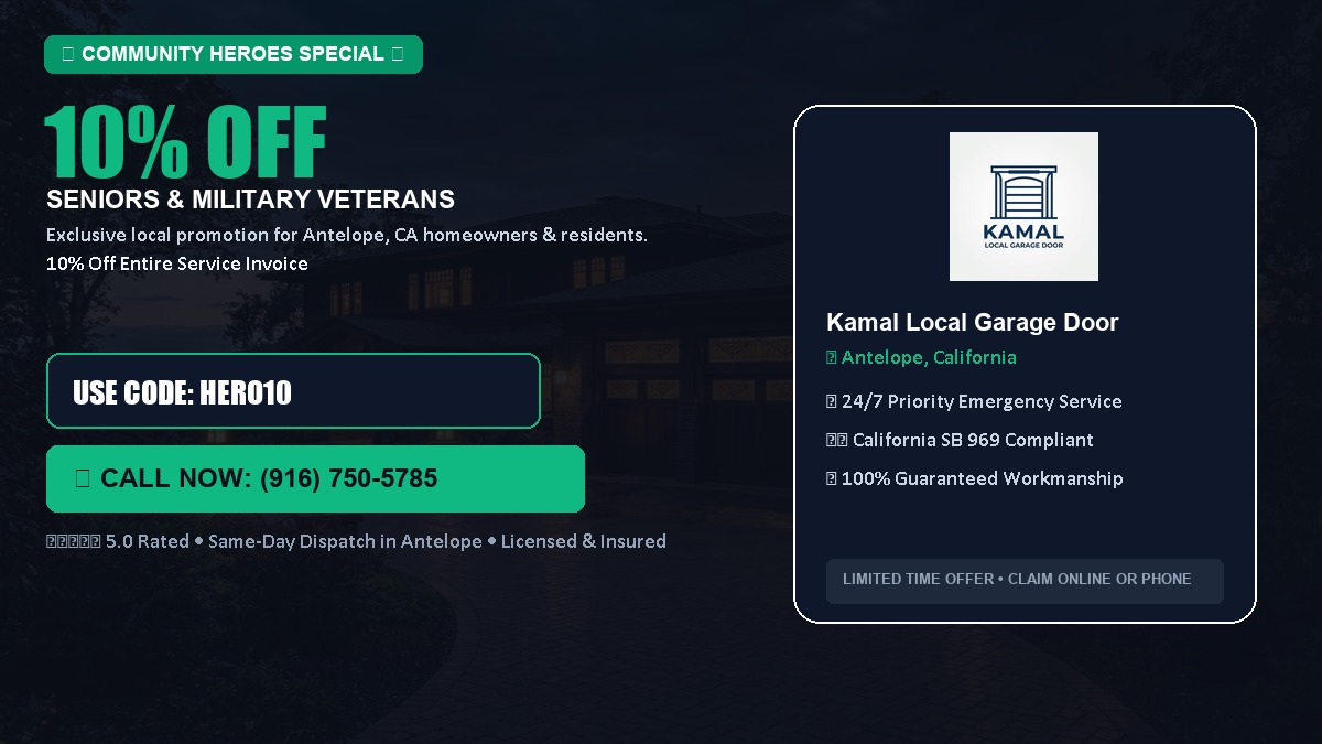 10% OFF Senior Citizens (65+) & Military / Veteran Community Discount in Antelope, CA